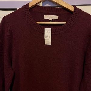 LOFT burgundy sweater dress size xxl